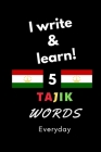 Notebook: I write and learn! 5 Tajik words everyday, 6