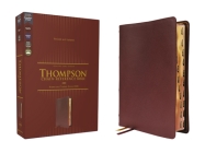 Nkjv, Thompson Chain-Reference Bible, Genuine Leather, Calfskin, Burgundy, Red Letter, Thumb Indexed, Comfort Print By Frank Charles Thompson (Editor), Zondervan Cover Image