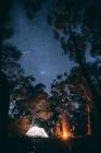 Campfire Starry Night Photo Cover Image