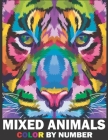 Mixed Animals Color By Number: Activity Coloring Book for Adults Relaxation and Stress Relief. By Coloring Cover Image
