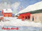 Monet Red Barns in Norway Boxed Holiday Full Notecards By Galison, Claude Monet (By (artist)), Bridgeman Art Library Cover Image