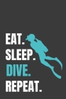 Eat Sleep Dive Repeat: Divers To-Do-List Agenda - Diving Notebook to Write in - Women Dives Log Book - Track Meals, Hydration, Exercise Cover Image