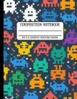 Composition Notebook Cursive Writing Paper: Video Game Gamer Back to School Quad Writing Book for Students 8.5 x 11 inches By Full Spectrum Publishing Cover Image