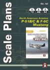 North American Aviation P-51b/C & F-6c Mustang (Scale Plans #62) Cover Image