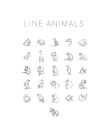 Line Animals Coloring Book Cover Image