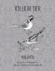 Ich liebe Tier - Malbuch - Entwürfe mit Mustern im Henna, Paisley und Mandala Stil Cover Image