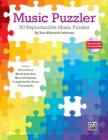 Music Puzzler: 80 Reproducible Music Puzzles, Comb Bound Book & Data CD Cover Image