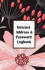 Internet Address & Password Logbook: Big Flower on Black Cover, Extra Size (5.5 x 8.5) inches, 110 pages By Fonza Password Logbook Cover Image