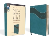 Niv, Premium Gift Bible, Leathersoft, Blue, Red Letter Edition, Indexed, Comfort Print By Zondervan Cover Image