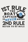 1st Rule Boat Captain Is Never Wrong 2nd Rule Refer to the 1st Rule: 120 Pages College Ruled By Vtv Cover Image