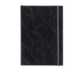 Christian Lacroix A6 Journal, Black Paseo Pattern - 4.25 x 6 - Layflat Writing Journal with 152 Ruled Ivory Pages Cover Image
