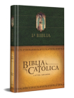 La Biblia Católica: Tamaño grande, Edición letra grande. Tapa dura, verde, con Virgen Cover Image
