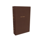 NKJV, Deluxe Reference Bible, Super Giant Print, Imitation Leather, Brown, Red Letter Edition, Comfort Print Cover Image