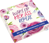 Wake Up, Kick Ass, Repeat Motivational Cards (60 Pack) By Peter Pauper Press Inc (Created by) Cover Image