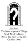 The Most Important Things You By John Gerger Cover Image