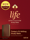 NIV Life Application Study Bible, Third Edition (Leatherlike, Brown/Mahogany, Red Letter) Cover Image