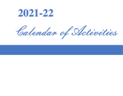CALENDAR OF ACTIVITIES, 2021-2022 Cover Image