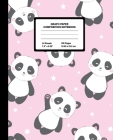 Graph Paper Composition Notebook: Quad Ruled 4 Squares Per Inch Sheets, Math and Science Grid Note Book for Elementary Students, Lovely Panda By Little Pens Notebooks Cover Image