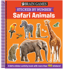Brain Games - Sticker by Number: Safari Animals (Ages 3 to 6): A Kid's Sticker Activity Book with More Than 150 Stickers! [With Sticker(s)] By Publications International Ltd, Little Grasshopper Books Cover Image