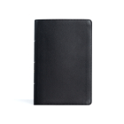 CSB Personal Size Giant Print Bible, Black Genuine Leather, Indexed By CSB Bibles by Holman Cover Image