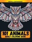 101 Animals Adult Coloring Book: Relaxation with Stress Relieving Animal Designs, Quick and Easy By Draft Deck Publications Cover Image