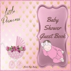 Little Princess Baby Girl Shower Guest Book: Amazing Color Interior with 100 Page and 8.5 x 8.5 inch Pink Baby Strollers with Flower Cover Image