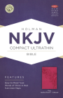 NKJV Compact Ultrathin Bible, Pink LeatherTouch, Indexed By Holman Bible Publishers (Editor) Cover Image