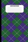 Composition Notebook: Green and Blue Plaid Pattern (100 Pages, College Ruled) Cover Image