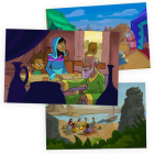 Vacation Bible School (Vbs) Food Truck Party Bible Story Poster Pack: On a Roll with God!  Cover Image