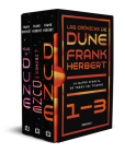 Estuche Las crónicas de Dune: Dune, El mesías de Dune e Hijos de dune / Frank Herbert's Dune Saga 3-Book Boxed Set: Dune,Dune Messiah, and Children of Dune By Frank Herbert Cover Image