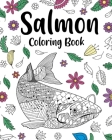 Salmon Coloring Book: Stress Relief Salmonidae Zentangle Picture, Freestyle Drawing Page By Paperland Cover Image