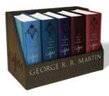 George R. R. Martin's A Game of Thrones Leather-Cloth Boxed Set (Song of Ice and Fire Series): A Game of Thrones, A Clash of Kings, A Storm of Swords, A Feast for Crows, and A Dance with Dragons (A Song of Ice and Fire) By George R. R. Martin Cover Image