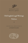 Old English Legal Writings (Dumbarton Oaks Medieval Library #66) Cover Image
