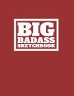 Big Bad Ass Sketchbook: 600 Pages Very Big Giant Sketchbook Red Cover Cover Image