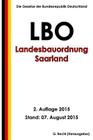 Landesbauordnung Saarland (LBO), 2. Auflage 2015 Cover Image
