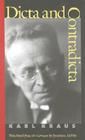 Dicta and Contradicta By Karl Kraus, Jonathan McVity (Translated by) Cover Image