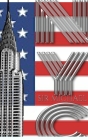 USA American Flag Iconic Chrysler Building New York City Sir Michael Huhn Artist Drawing Journal By Michael Huhn Cover Image