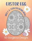 Easter Egg Adult & Teen Coloring Book: 50 Gorgeous Designs: Intricate Fun Color Pages Cover Image