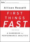 First Things Fast (Essential Knowledge Resource) By Allison Rossett Cover Image