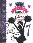 It's Not Easy Being A Cheer Princess At 7: Rule School Large A4 Cheerleading College Ruled Composition Writing Notebook For Girls Cover Image