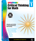 Spectrum Critical Thinking for Math, Grade 1 Cover Image
