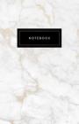 Notebook: Rose Gold and White Marble Design 5.5 X 8.5 - A5 Size By Paperlush Press Cover Image