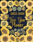 2022-2026 Five Year Monthly Planner: Watercolor Sun Flower Cover Design: 2022-2026 Monthly Planner Cover Image