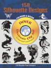 150 Silhouette Designs CD-ROM and Book [With CDROM] (Dover Electronic Clip Art) By Rico Prosperoso Cover Image