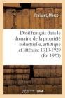 Revue Critique Du Droit Français Dans Le Domaine de la Propriété Industrielle: Artistique Et Littéraire, 1919-1920 By Marcel Plaisant Cover Image