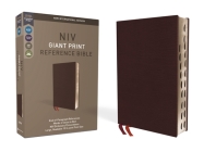 NIV, Reference Bible, Giant Print, Bonded Leather, Burgundy, Red Letter Edition, Indexed, Comfort Print By Zondervan Cover Image