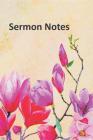 Sermon Notes: Pink and Red Large Floral Notebook By Seawall Books Cover Image
