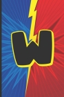 W: Superhero Monogram Initial Notebook for boys Letter W - 6