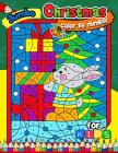 Jumbo Christmas Color by Number for kids: Merry X'Mas Coloring for Children, boy, girls, kids Ages 2-4,3-5,4-8 (Santa, Snowman and Reindeer) Cover Image