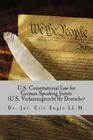U.S. Constitutional Law for German Speaking Jurists By Eric Allen Engle Cover Image